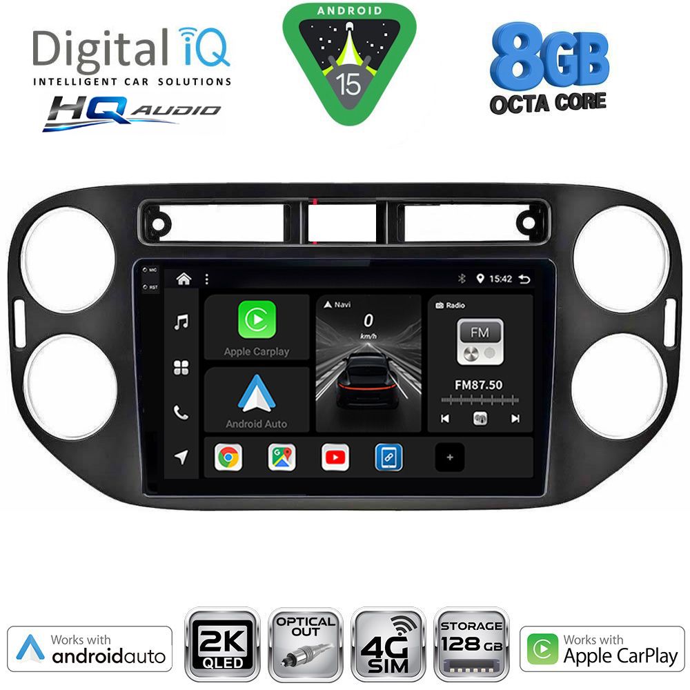 BXK20760BL_15-1 DIGITAL IQ BXK 20760BL_CPAA (9inc) MULTIMEDIA TABLET for VW TIGUAN mod. 2011-2016 (BLACK) - Image 1