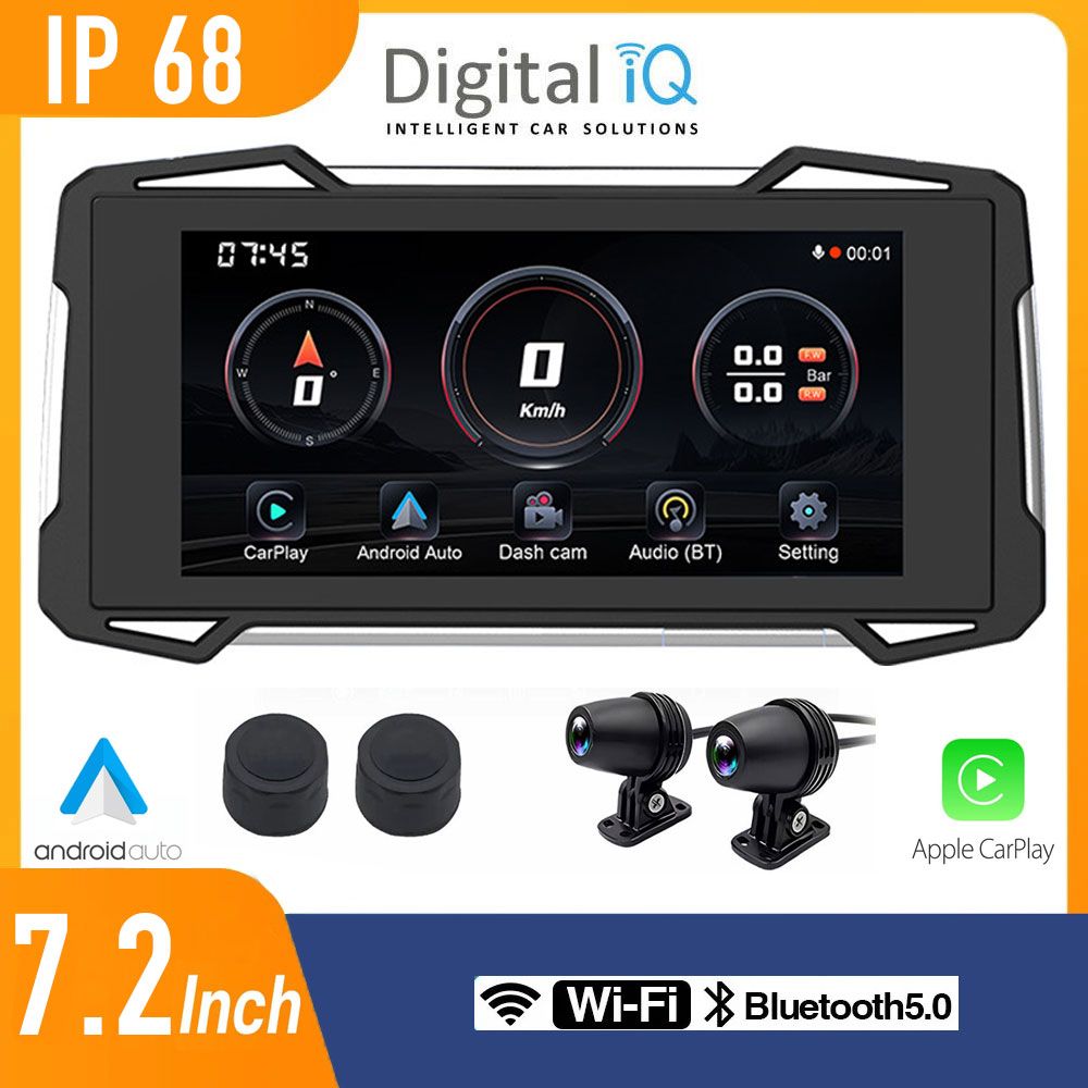 DIQ_PNA_7200_7_2Inch-Portable-GPS-Navigation-Motorcycle-IP68-Waterproof_01 DIGITAL IQ PNA 7200_CPA (7.25inc) MOTORCYCLE CARPLAY-ANDROID AUTO (with TPMS - 2 DVR CAMERAS) - Image 1