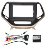 DIQ CR273BLG (FRAME 10″ for JEEP CHEROKEE mod. 2014>) (BLACK WITH GOLD OUTLINE)