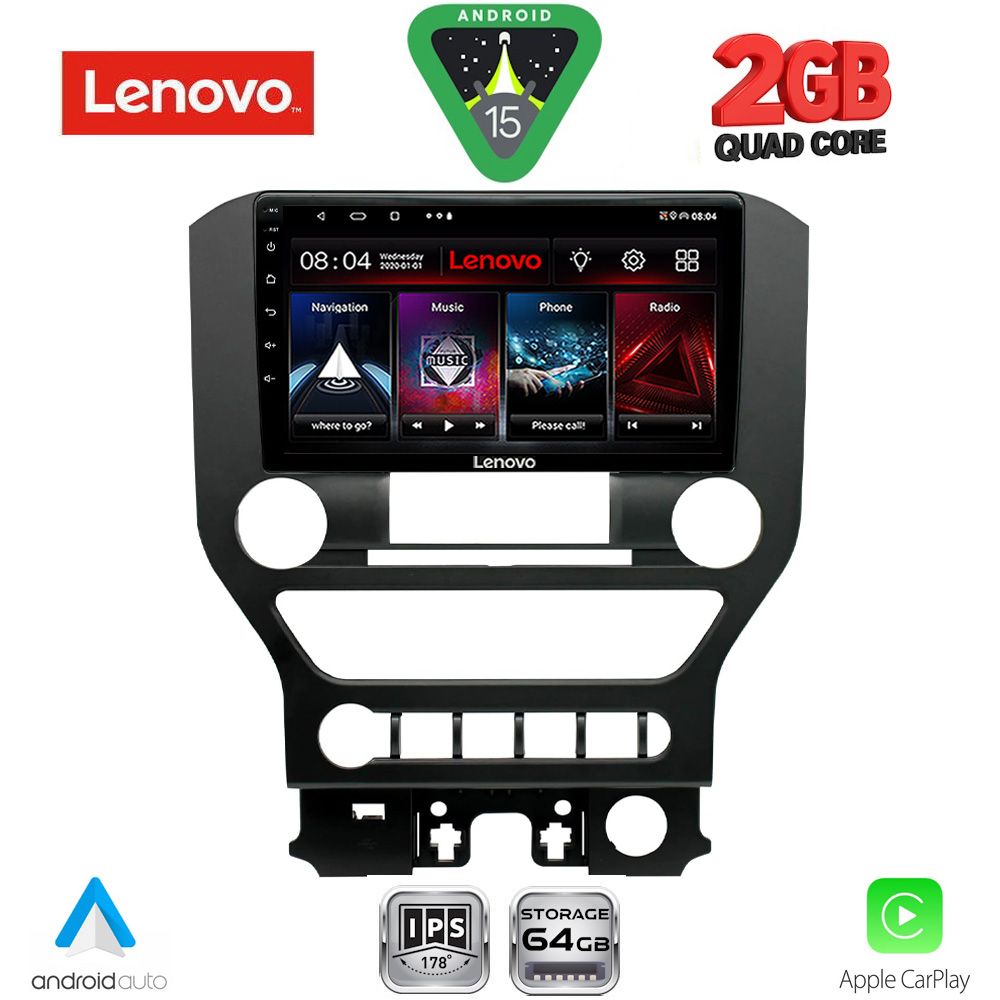 LVD2166-4BUT_15 LENOVO LVD 2166_CPA 4BUT (9inc) MULTIMEDIA TABLET for FORD MUSTANG mod. 2015-2020 - Image 1