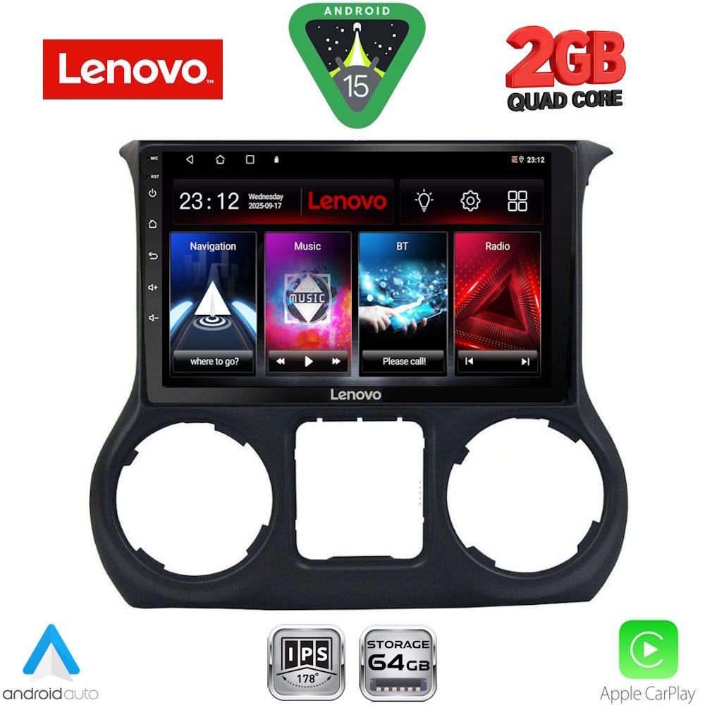 LVD2296_15 LENOVO LVD 2296_CPA (10inc) MULTIMEDIA TABLET for JEEP WRANGLER mod. 2014-2017 - Image 1