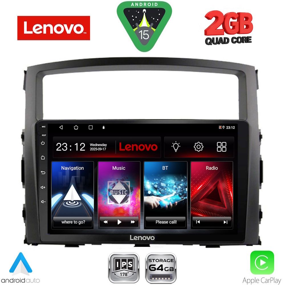 LVD2446_15 LENOVO LVD 2446_CPA (9inc) MULTIMEDIA TABLET for MITSUBISHI PAJERO mod. 2006-2013 - Image 1