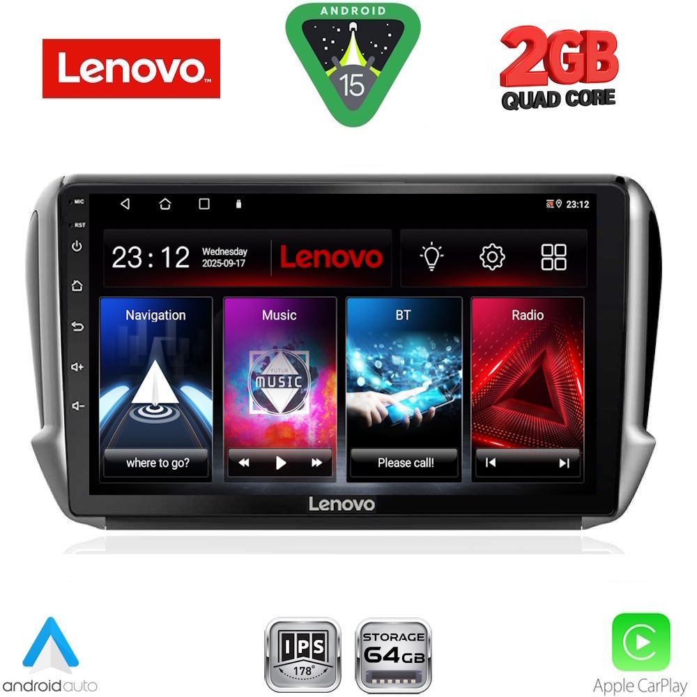 LVD2508_15 LENOVO LVD 2508_CPA (10inc) MULTIMEDIA TABLET for PEUGEOT 208-2008 mod. 2012-2021 - Image 1