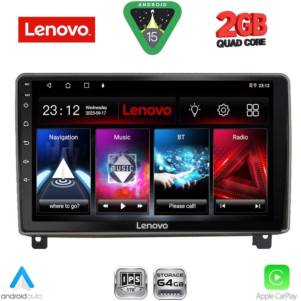 LVD2517_15 LENOVO LVD 2517_CPA (9inc) MULTIMEDIA TABLET for PEUGEOT 407 mod. 2004-2011 - Image 1