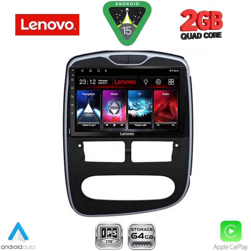 LVD2544_15 LENOVO LVD 2544_CPA (10inc) MULTIMEDIA TABLET for RENAULT CLIO mod. 2012-2015 - Image 1