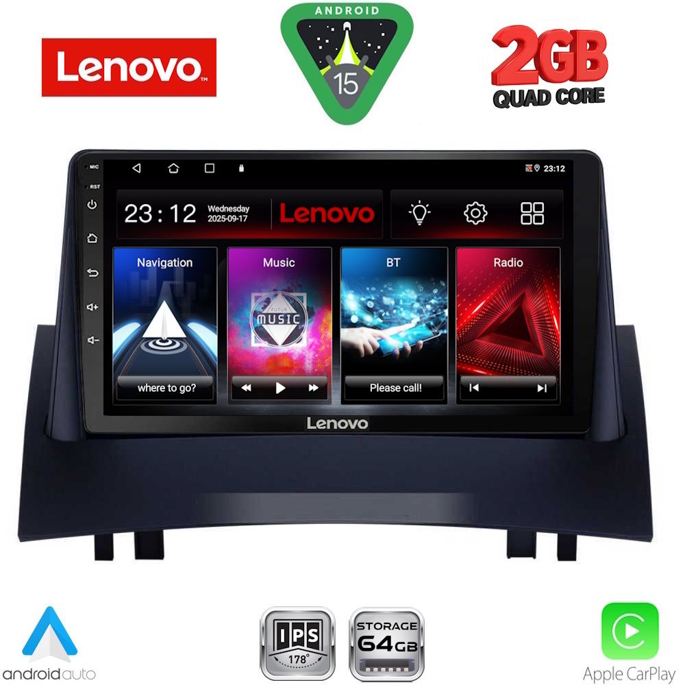 LVD2555_15 LENOVO LVD 2555_CPA (9inc) MULTIMEDIA TABLET for RENAULT MEGANE 2 mod. 2002-2008 - Image 1