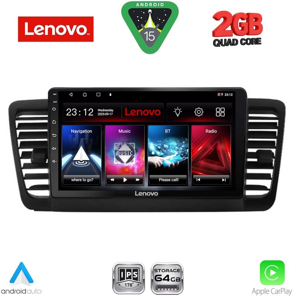 LVD2665_15 LENOVO LVD 2665_CPA (9inc) MULTIMEDIA TABLET for SUBARU LEGACY - OUTBACK mod. 2002-2008 - Image 1