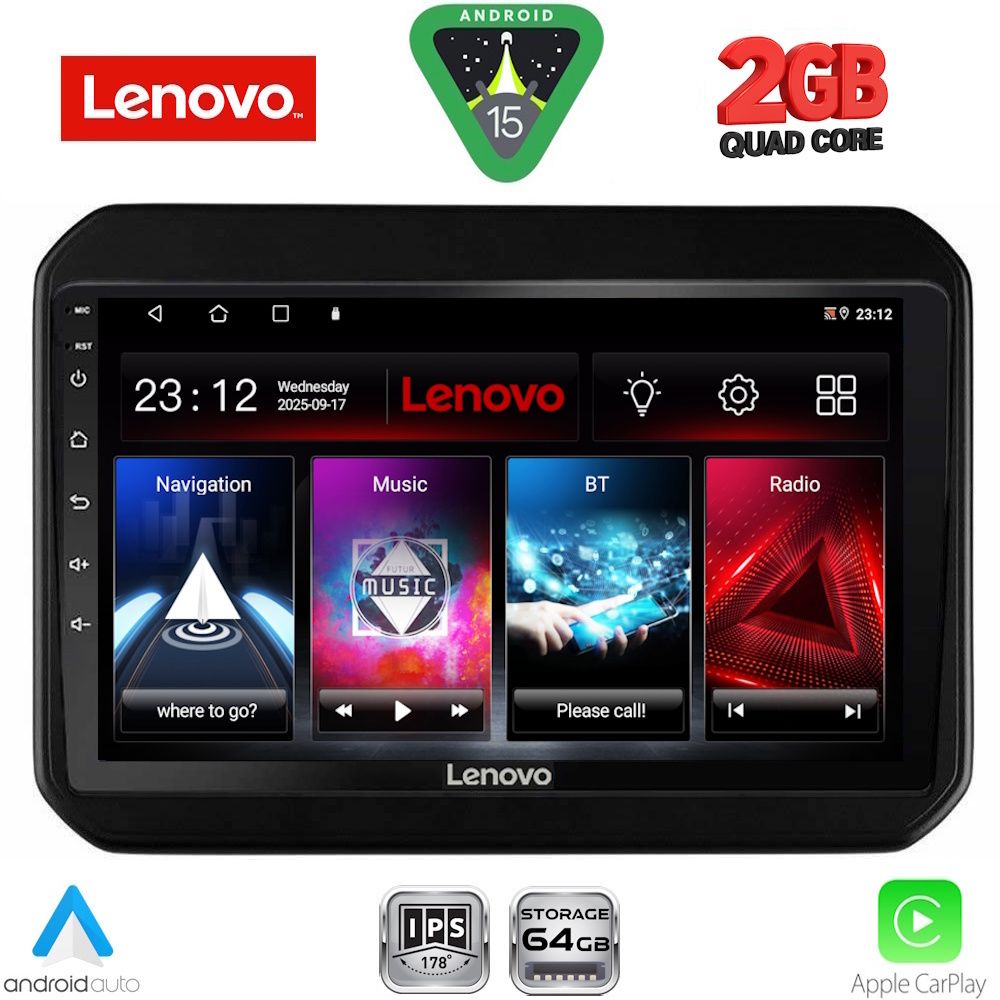 LVD2676_15 LENOVO LVD 2676_CPA (9inc) MULTIMEDIA TABLET for SUZUKI IGNIS mod. 2016-2026 - Image 1