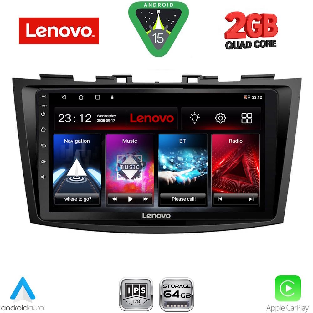 LVD2685_15 LENOVO LVD 2685_CPA (9inc) MULTIMEDIA TABLET for SUZUKI SWIFT mod. 2011-2016 - Image 1