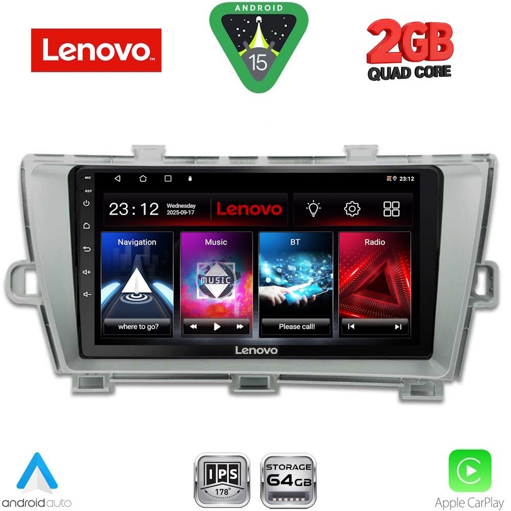 LVD2726_15 LENOVO LVD 2726SL_CPA (9inc) MULTIMEDIA TABLET for TOYOTA PRIUS mod. 2009-2015 (SILVER) - Image 1