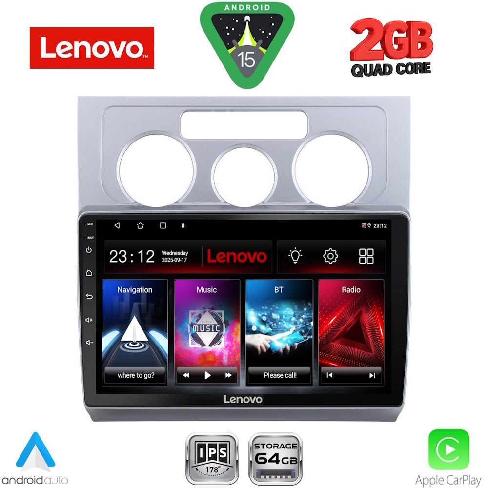 LVD2767AC_15 LENOVO LVD 2767_CPA A/C (10inc) MULTIMEDIA TABLET for VW TOURAN mod. 2003-2010 - Image 1