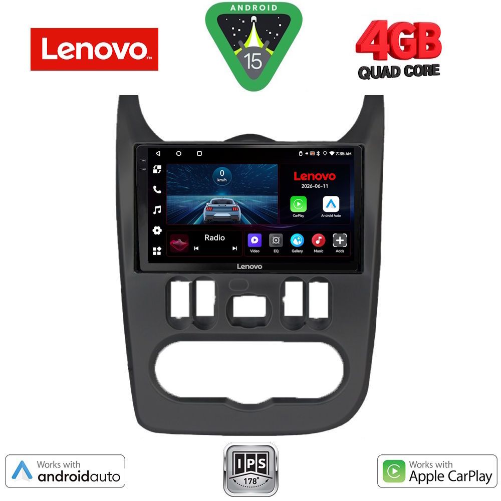 LVE7101BL_15 LENOVO LVE 8101BL_CPAA (9inc) MULTIMEDIA TABLET for DACIA DUSTER – LOGAN – SANDERO mod. 2006-2012 (BLACK) - Image 1