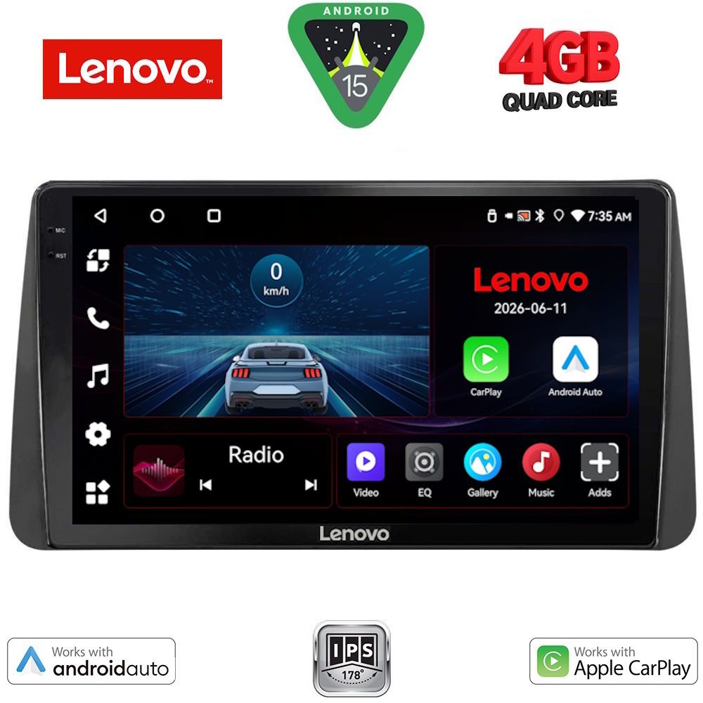 LVE7149_15 LENOVO LVE 8149_CPAA DASH (9inc) MULTIMEDIA TABLET for FIAT TIPO mod. 2018-2023 - Image 1