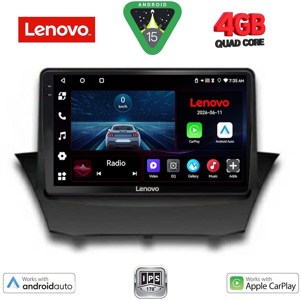 LVE7154_15 LENOVO LVE 8154A_CPAA (9inc) MULTIMEDIA TABLET for FORD FIESTA mod. 2008-2017 - Image 1