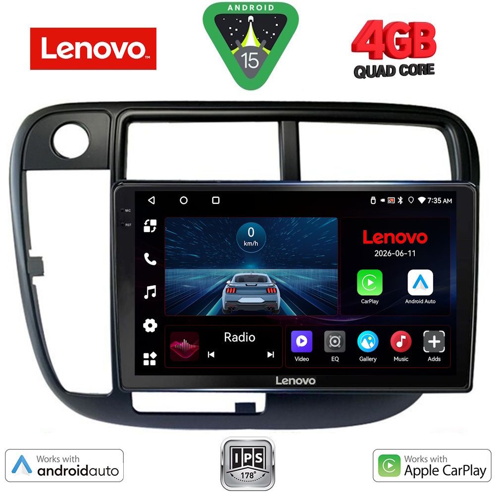 LVE7186CL_15 LENOVO LVE 8186_CPAA CLIMA (9inc) MULTIMEDIA TABLET for HONDA CIVIC mod. 1995-2001 - Image 1