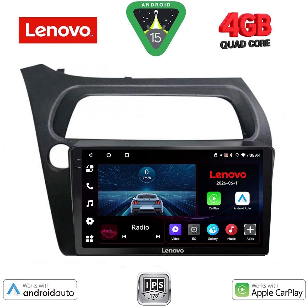 LVE7189_15 LENOVO LVE 8189_CPAA (9inc) MULTIMEDIA TABLET for HONDA CIVIC 3D-5D mod. 2006-2012 - Image 1