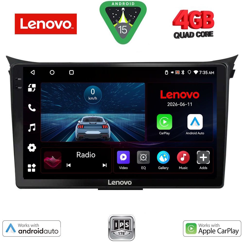 LVE7232_15 LENOVO LVE 8232_CPAA (9inc) MULTIMEDIA TABLET for HYUNDAI i30 mod. 2012-2017 - Image 1