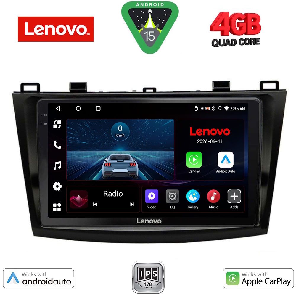 LVE7366_15 LENOVO LVE 8366_CPAA (9inc) MULTIMEDIA TABLET for MAZDA 3 mod. 2009-2014 - Image 1