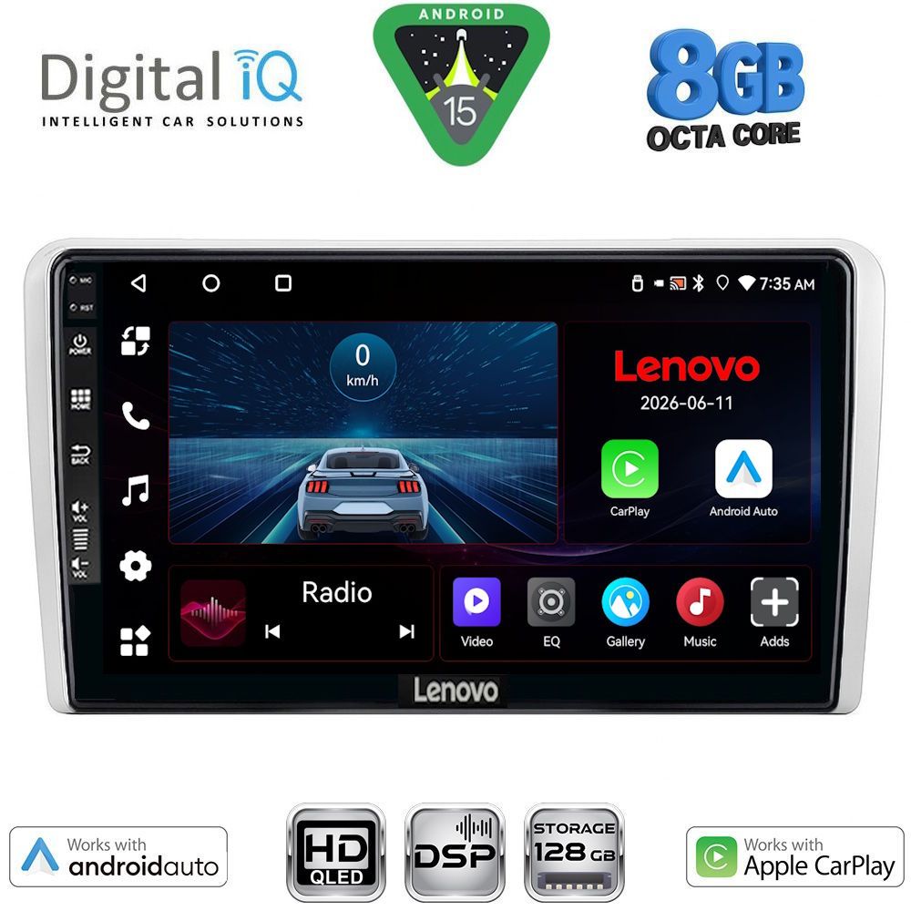 LVE7481SL_15 LENOVO LVE 8481SL_CPAA (9inc) MULTIMEDIA TABLET for OPEL ALL mod. 2004-2014 (SILVER) - Image 1