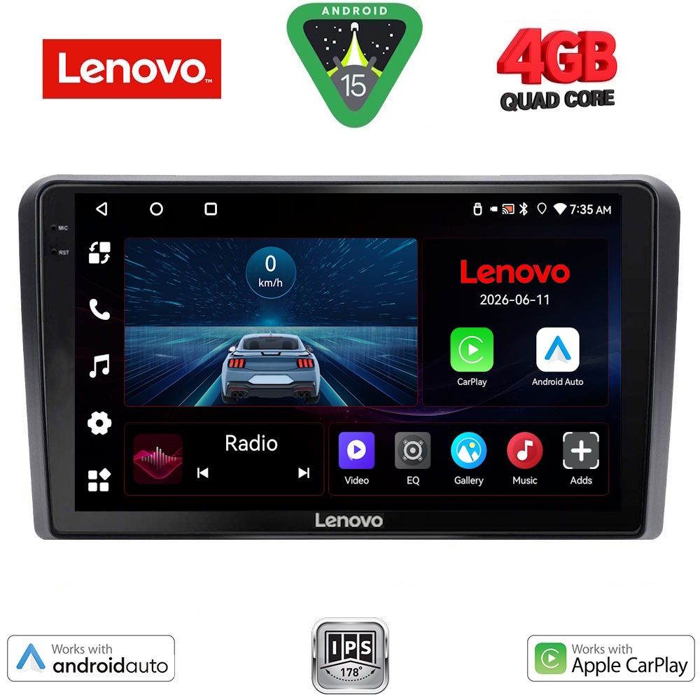 LVE7481_15 LENOVO LVE 8481BL_CPAA (9inc) MULTIMEDIA TABLET for OPEL ALL mod. 2004-2014 (BLACK) - Image 1