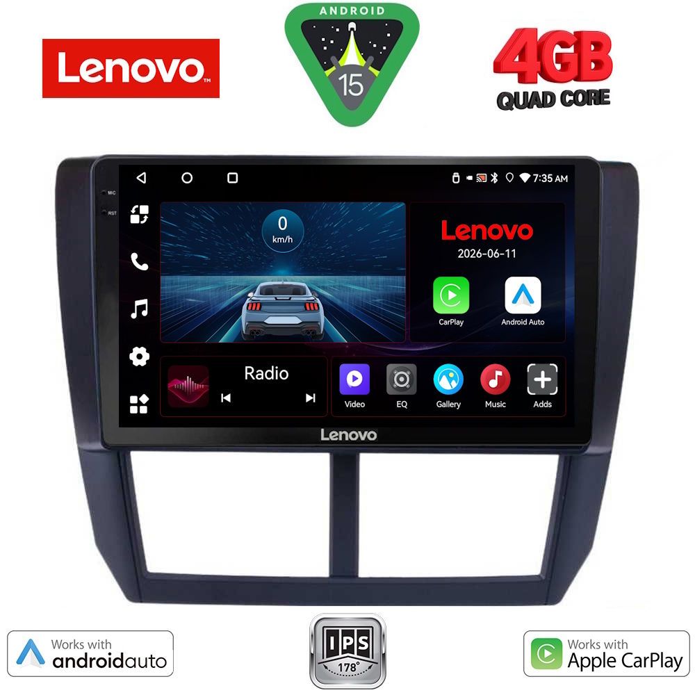 LVE7662_15 LENOVO LVE 8662_CPAA (9inc) MULTIMEDIA TABLET for SUBARU FORESTER - IMPREZA - XV mod. 2008-2013 - Image 1