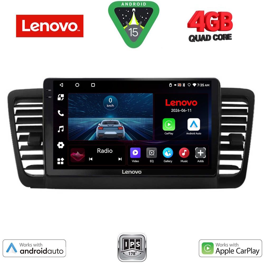 LVE7665_15 LENOVO LVE 8665_CPAA (9inc) MULTIMEDIA TABLET for SUBARU LEGACY - OUTBACK mod. 2002-2008 - Image 1