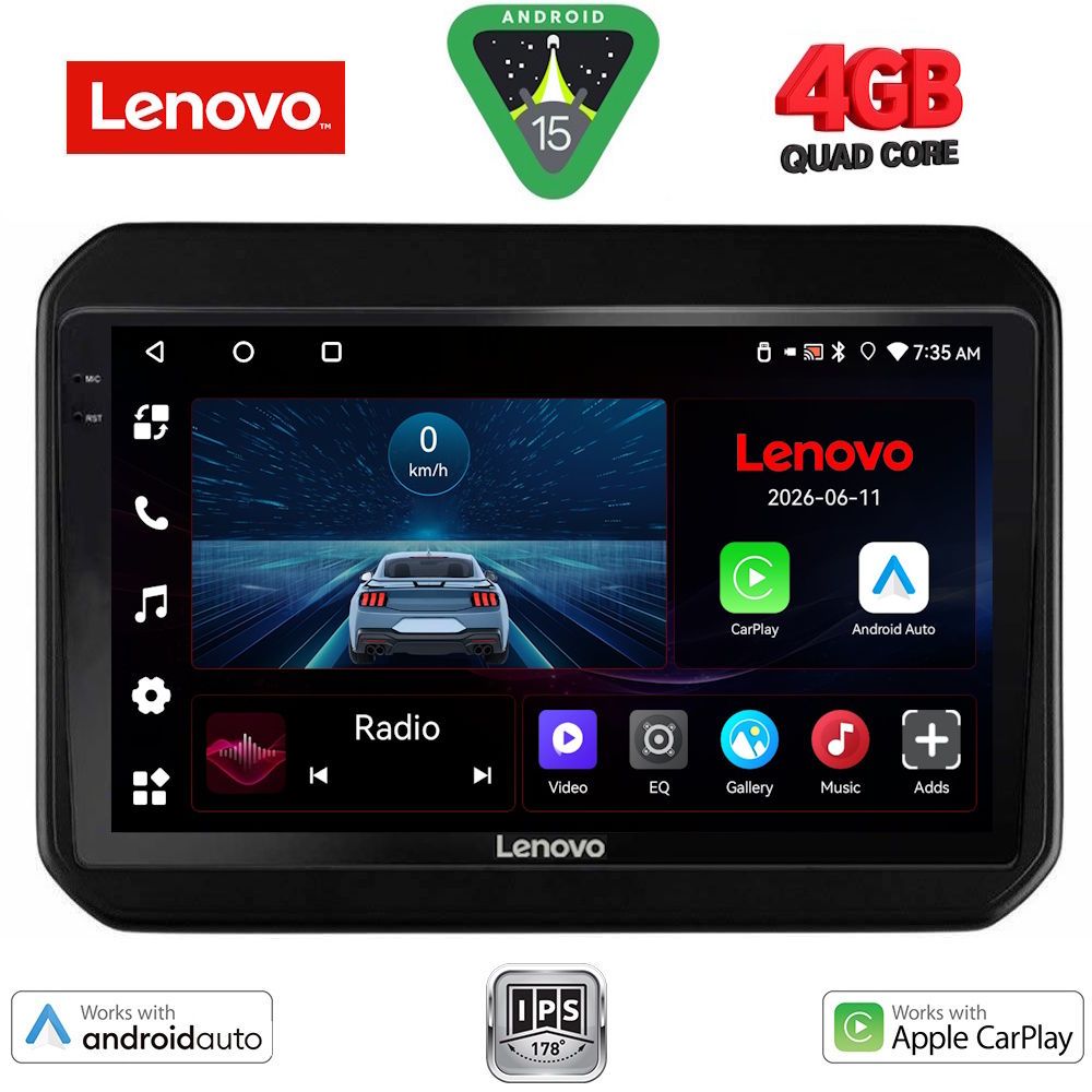 LVE7676_15 LENOVO LVE 8676_CPAA (9inc) MULTIMEDIA TABLET for SUZUKI IGNIS mod. 2016-2026 - Image 1