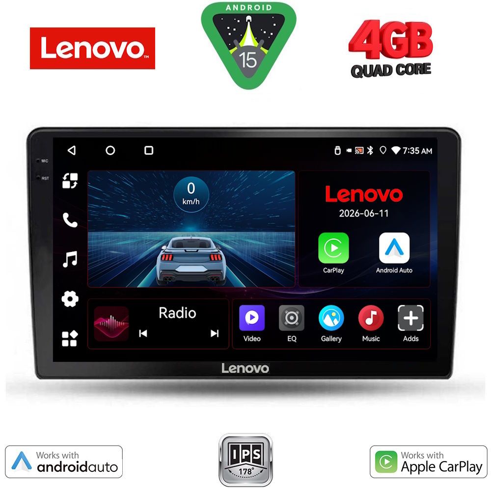 LVE7702_15 LENOVO LVE 8702_CPAA (9inc) MULTIMEDIA TABLET for TOYOTA AURIS mod. 2007-2012 - Image 1