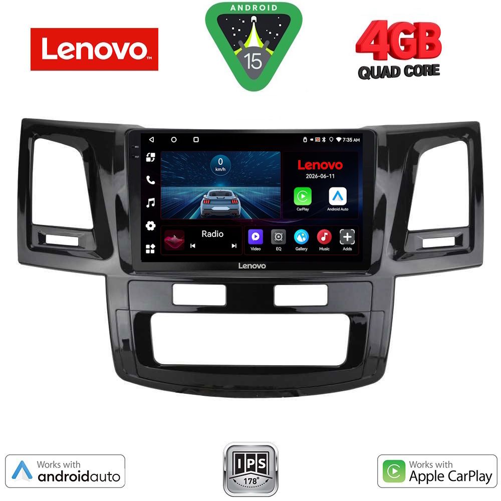 LVE7720_15 LENOVO LVE 8720_CPAA (9inc) MULTIMEDIA TABLET for TOYOTA HILUX mod. 2005-2016 - Image 1