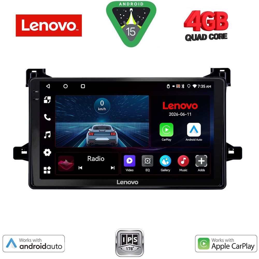 LVE7727_15 LENOVO LVE 8727_CPAA (9inc) MULTIMEDIA TABLET for TOYOTA PRIUS mod. 2016-2020 - Image 1