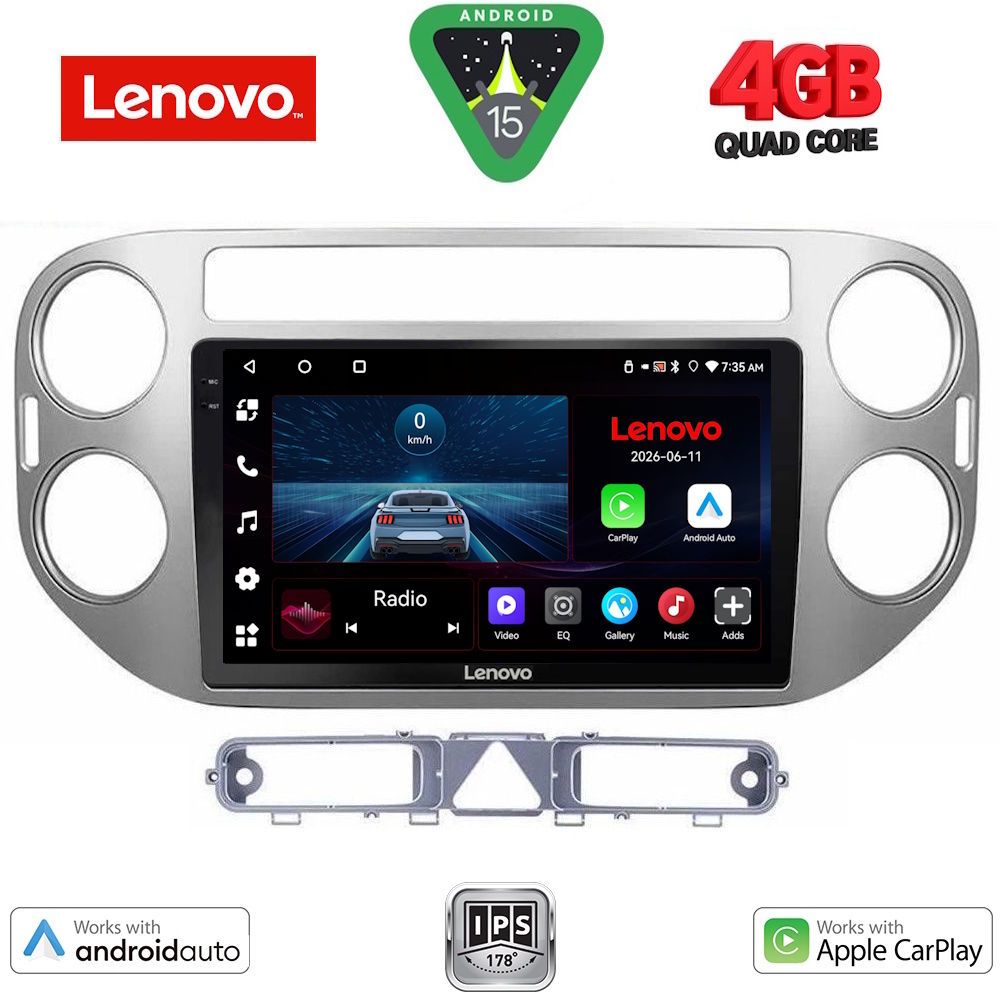 LVE7759GR_15 LENOVO LVE 8759GR_CPAA (9inc) MULTIMEDIA TABLET for VW TIGUAN mod. 2004-2011 (GREY) - Image 1
