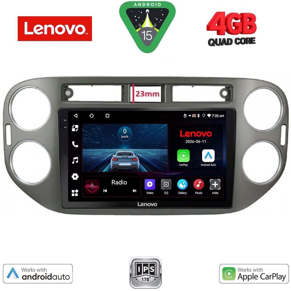 LVE7760GR_15 LENOVO LVE 8760GR_CPAA (9inc) MULTIMEDIA TABLET for VW TIGUAN mod. 2011-2016 (GREY) - Image 1