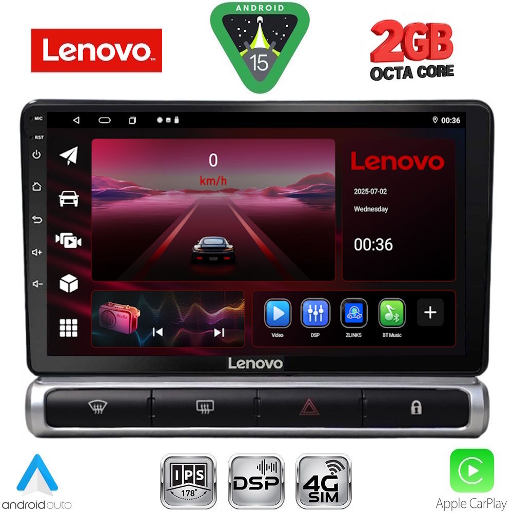 LVF5093H_15_ LENOVO LVF 5093H_CPA (9inc) MULTIMEDIA TABLET for CITROEN C3 - DS3 mod. 2016-2024 High Version - Image 1