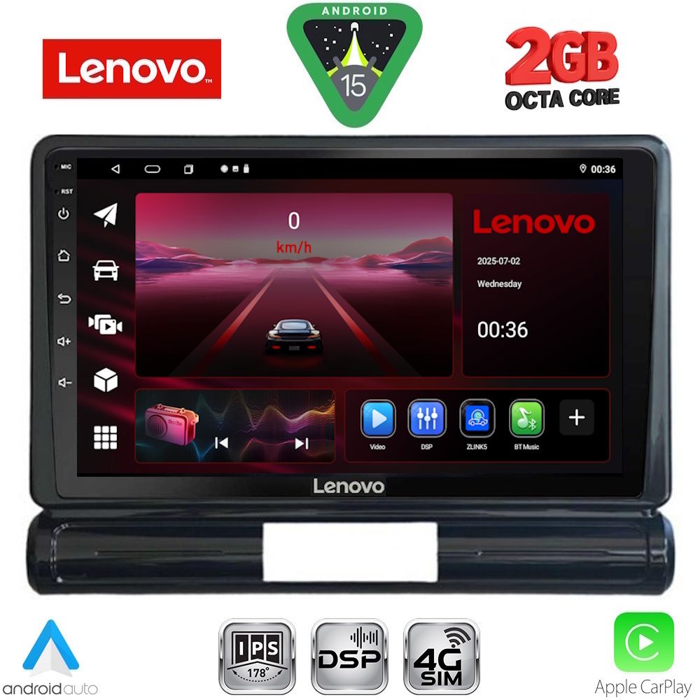 LVF5093L_15_ LENOVO LVF 5093L_CPA (9inc) MULTIMEDIA TABLET for CITROEN C3 - DS3 mod. 2016-2024 Low Version - Image 1