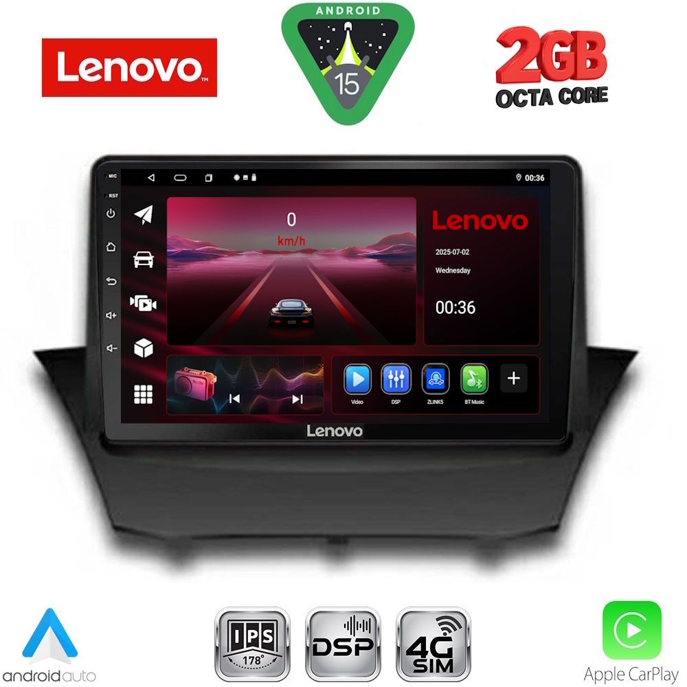 LVF5154_15_ LENOVO LVF 5154A_CPA (9inc) MULTIMEDIA TABLET for FORD FIESTA mod. 2008-2017 - Image 1