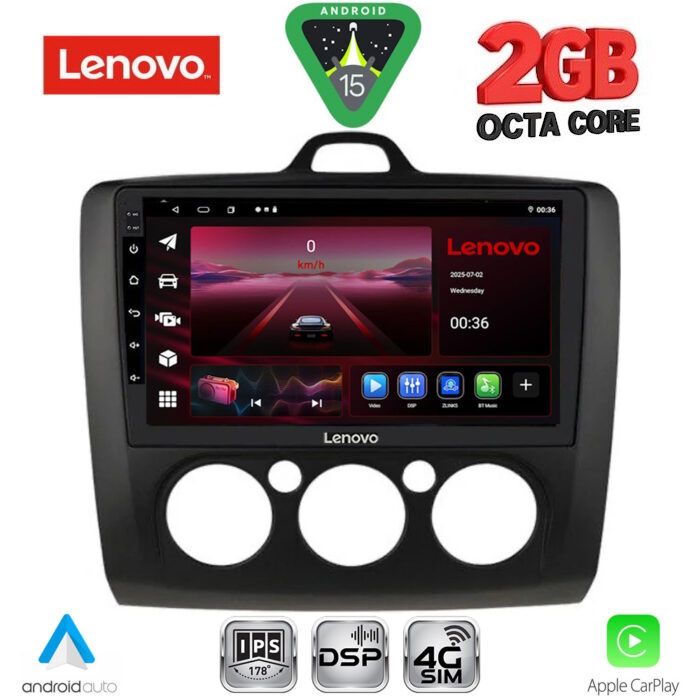 LVF5156ΒL-AC_15-700x700-1 LENOVO LVF 5156BL_CPA A/C (9inc) MULTIMEDIA TABLET for FORD FOCUS mod. 2005-2012 (BLACK) - Image 1