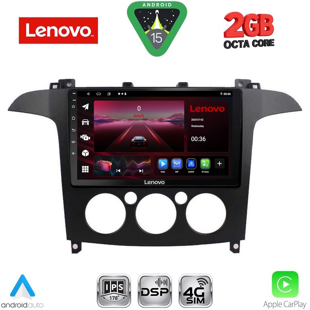 LVF5175AC_15_ LENOVO LVF 5175_CPA A/C (9inc) MULTIMEDIA TABLET for FORD SMAX mod. 2006-2014 - Image 1
