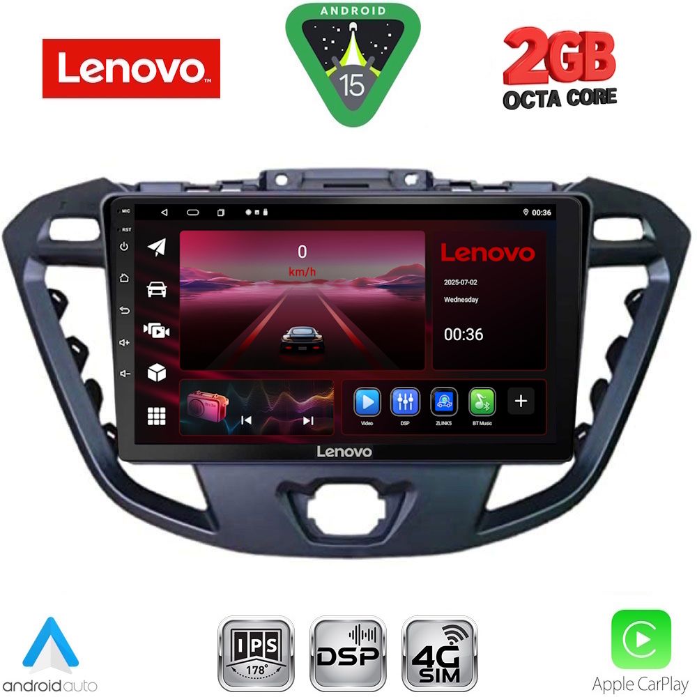 LVF5177_15_ LENOVO LVF 5177_CPA (9inc) MULTIMEDIA TABLET for FORD TRANSIT CUSTOM | TOURNEO CUSTOM mod. 2013-2019 - Image 1