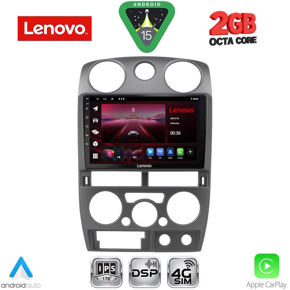 LVF5254GR_15_ LENOVO LVF 5254GR_CPA (9inc) MULTIMEDIA TABLET for ISUZU D-MAX mod. 2008-2012 (GREY) - Image 1
