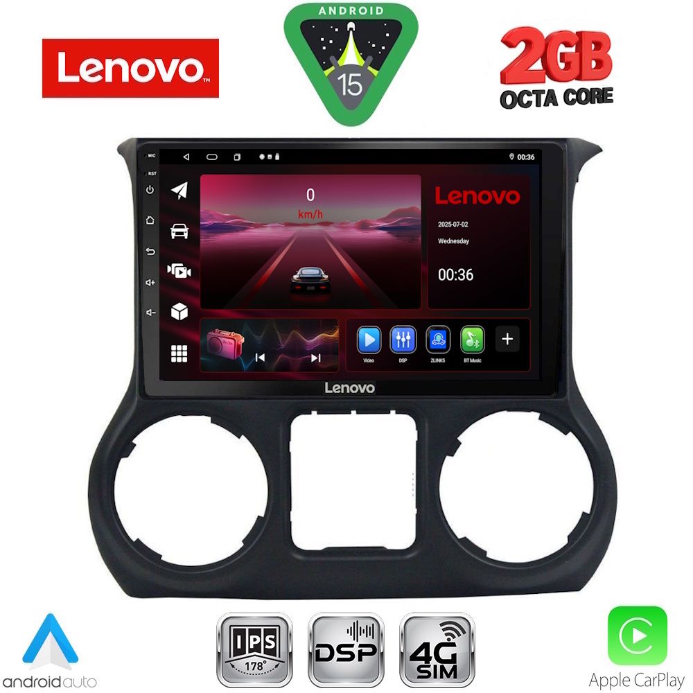 LVF5295_15_ LENOVO LVF 5295_CPA (10inc) MULTIMEDIA TABLET for JEEP WRANGLER mod. 2011-2014 - Image 1