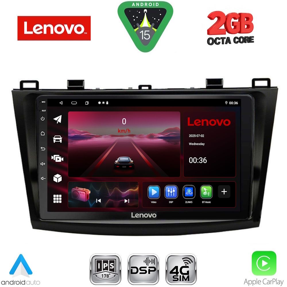LVF5366_15_ LENOVO LVF 5366_CPA (9inc) MULTIMEDIA TABLET for MAZDA 3 mod. 2009-2014 - Image 1