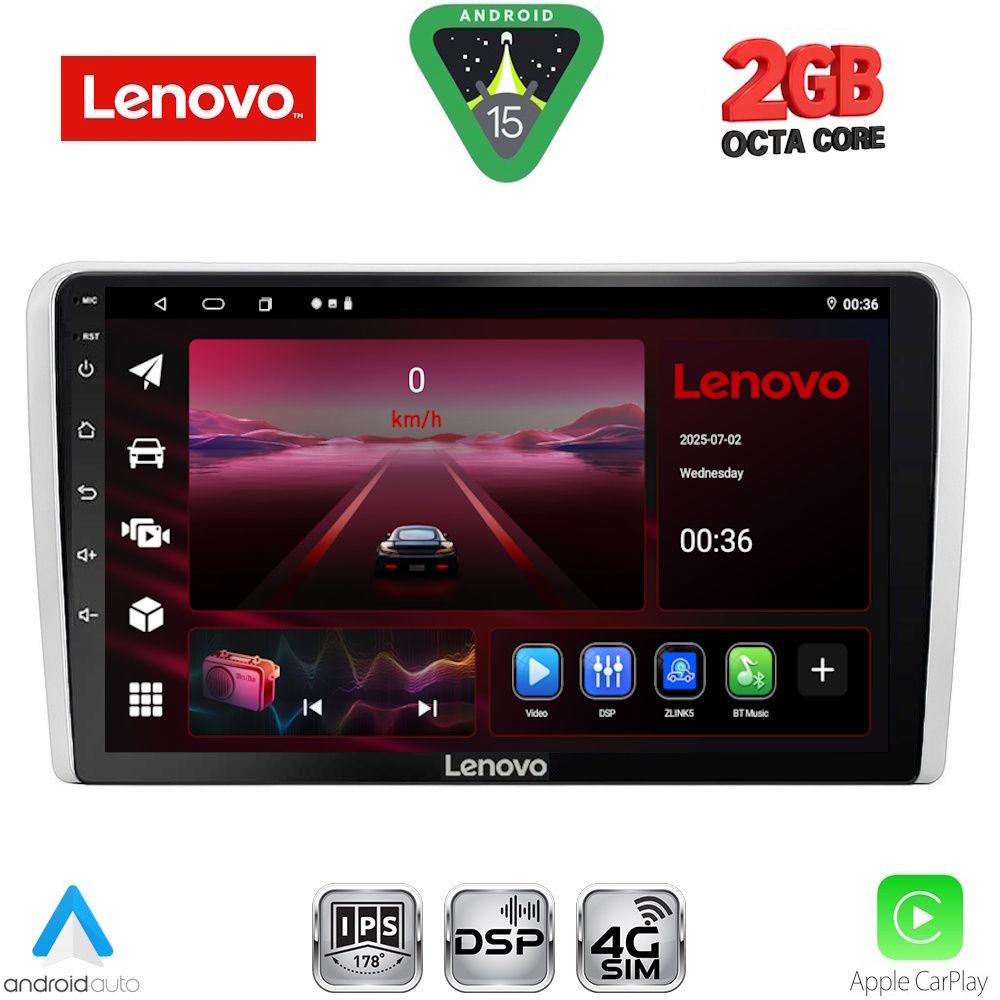 LVF5481SL_15_ LENOVO LVF 5481SL_CPA (9inc) MULTIMEDIA TABLET for OPEL ALL mod. 2004-2014 (SILVER) - Image 1
