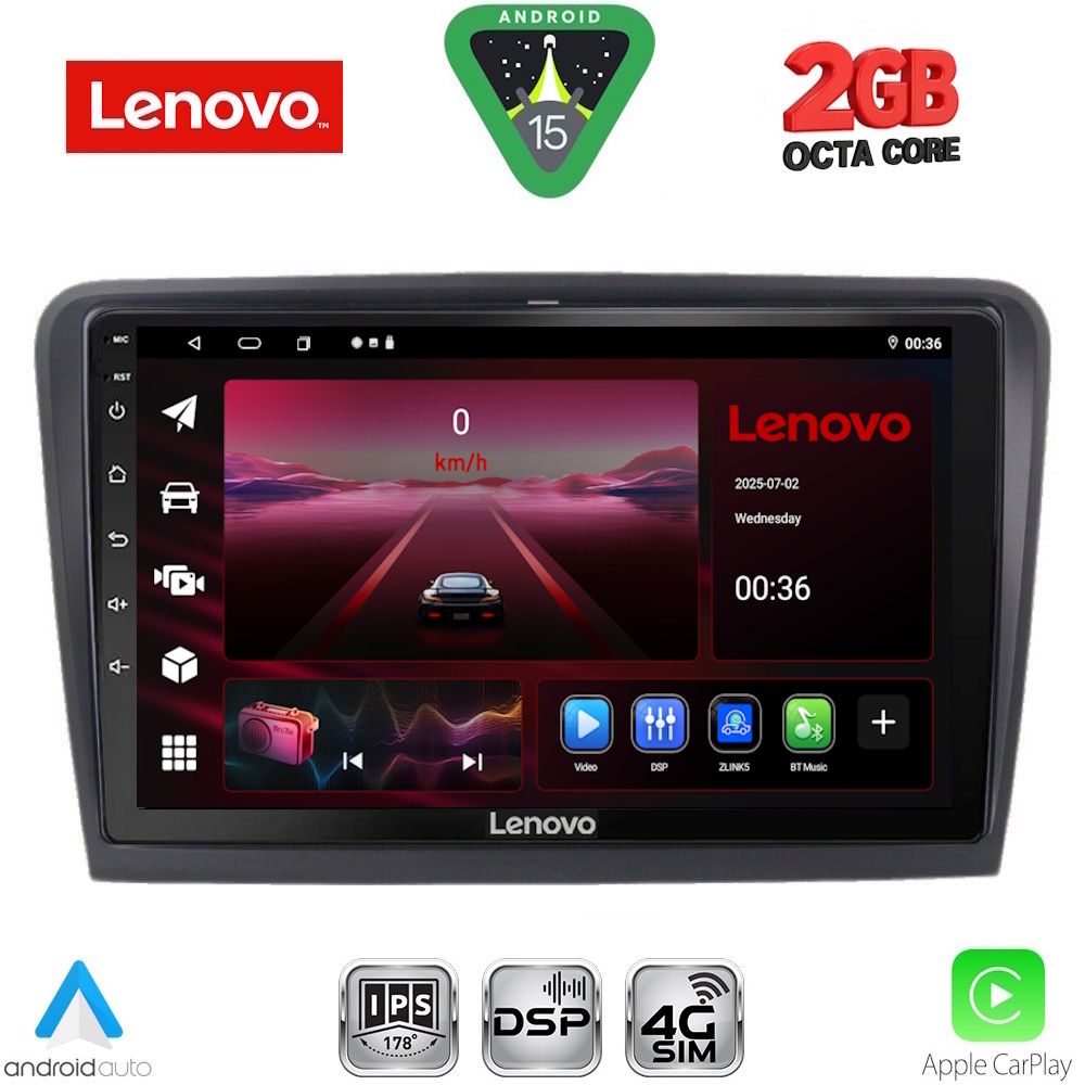 LVF5604_15_ LENOVO LVF 5604B_CPA (10inc) MULTIMEDIA TABLET for SKODA SUPERB mod. 2008-2015 - Image 1
