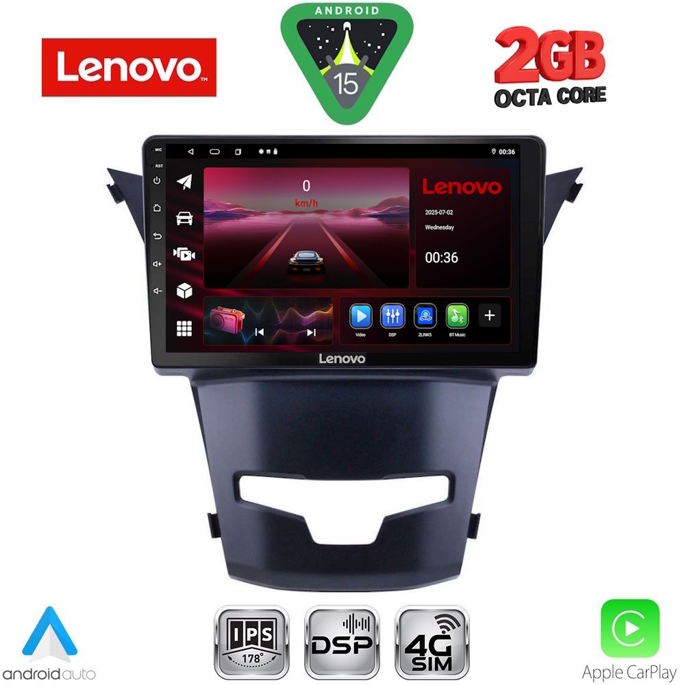 LVF5653_15_ LENOVO LVF 5653_CPA (9inc) MULTIMEDIA TABLET for SSANGYONG KORANDO mod. 2014-2019 - Image 1