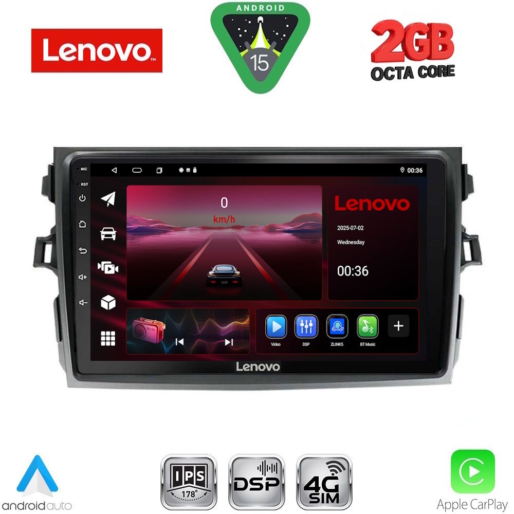 LVF5713_15_ LENOVO LVF 5713_CPA (9inc) MULTIMEDIA TABLET for TOYOTA COROLLA 4D mod. 2006-2012 - Image 1