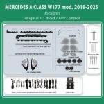 DIQ AMBIENT MERCEDES A BC14M5X (Digital iQ Ambient Light Kit for MERCEDES A CLASS W177 mod. 2019-2025, 35 Lights)