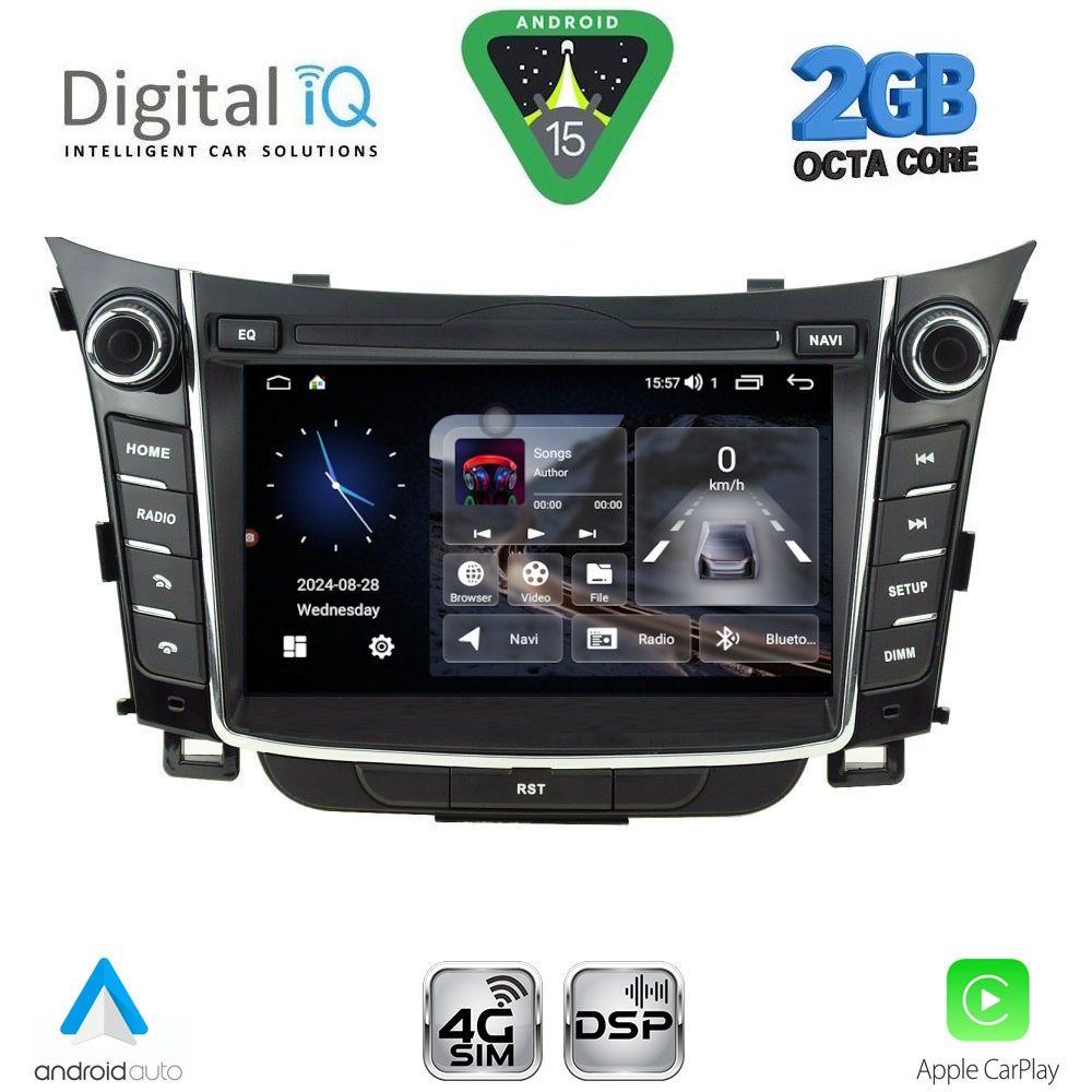 MSF327-15 DIGITAL IQ MSF 327_CPA (7'' DECK) MULTIMEDIA for HYUNDAI i30 mod. 2012-2017 with ORIG. NAVI - Image 1