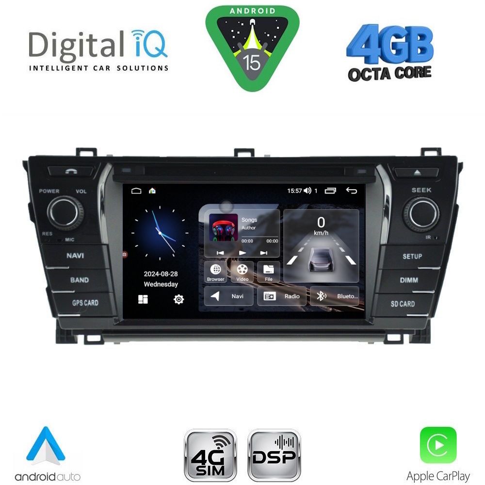 MSG412_15 DIGITAL IQ MSG 412_CPA (7” DECK) MULTIMEDIA SYSTEM for TOYOTA COROLLA mod. 2013-2016 - Image 1