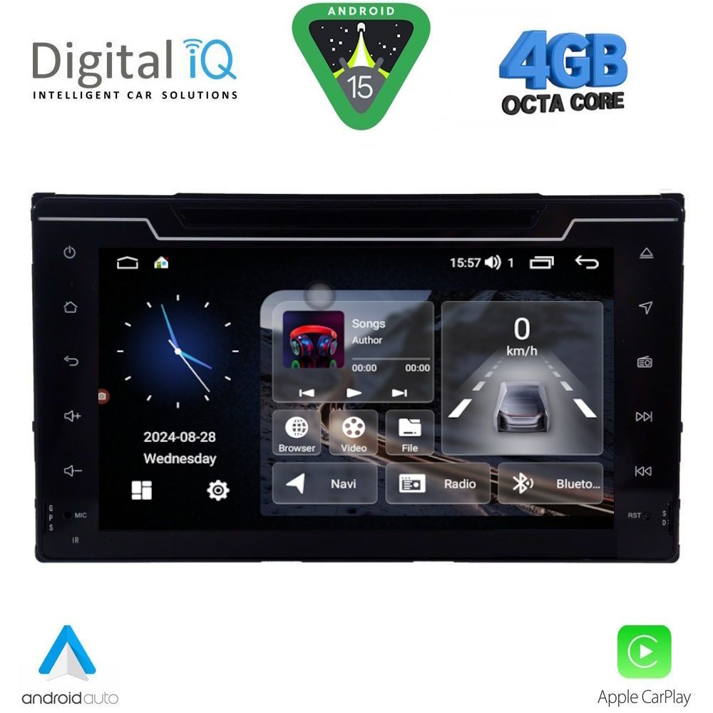MSG413-15 DIGITAL IQ MSG 413_CPA (7" DECK) MULTIMEDIA SYSTEM for TOYOTA AURIS mod. 2015-2021 – AYGO X mod. 2022-2026 – COROLLA mod. 2017-2019 - Image 1