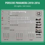 DIQ AMBIENT PORSCHE PANAMERA (G1) mod. 2010-2016 (Digital iQ Ambient Light for Porsche Panamera mod. 2010-2016 with 20 Lights)